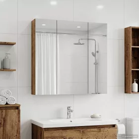    Fürdőszobai tükörszekrény Öreg fa 70 x 14,5 x 70 cm Faanyag