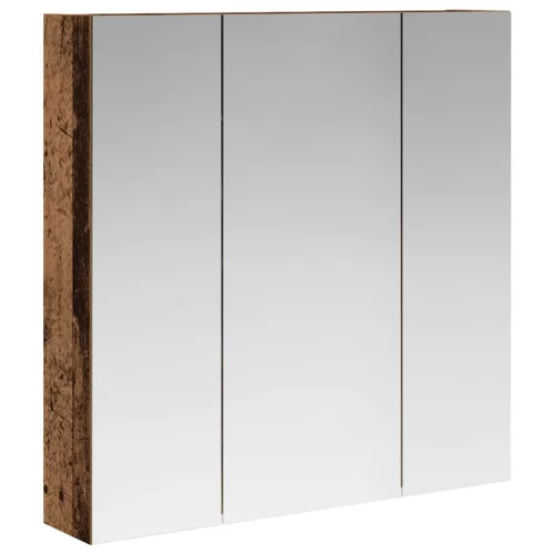  Fürdőszobai tükörszekrény Öreg fa 70 x 14,5 x 70 cm Faanyag