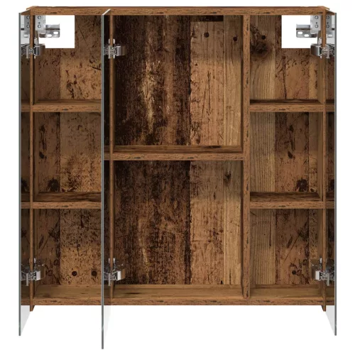  Fürdőszobai tükörszekrény Öreg fa 70 x 14,5 x 70 cm Faanyag