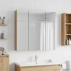    Fürdőszobai tükörszekrény Művészi tölgy 70 x 14,5 x 70 cm