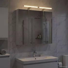    Fürdőszobai tükörszekrény Fehér 70 x 14,5 x 70 cm Faanyag