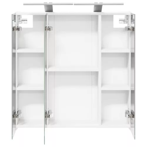  Fürdőszobai tükörszekrény Fehér 70 x 14,5 x 70 cm Faanyag