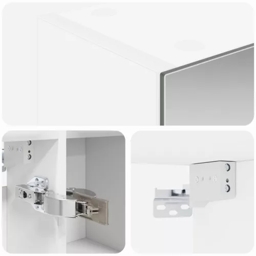  Fürdőszobai tükörszekrény Fehér 70 x 14,5 x 70 cm Faanyag