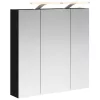  Fürdőszobai tükörszekrény Fekete tölgy 70 x 14,5 x 70 cm