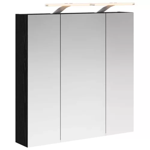  Fürdőszobai tükörszekrény Fekete tölgy 70 x 14,5 x 70 cm