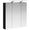  Fürdőszobai tükörszekrény Fekete tölgy 70 x 14,5 x 70 cm