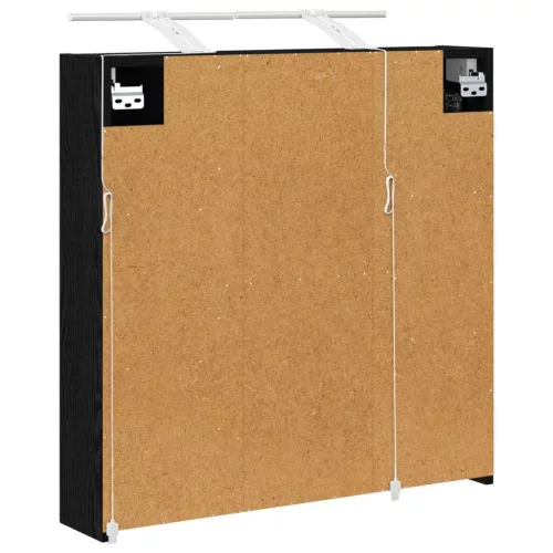  Fürdőszobai tükörszekrény Fekete tölgy 70 x 14,5 x 70 cm