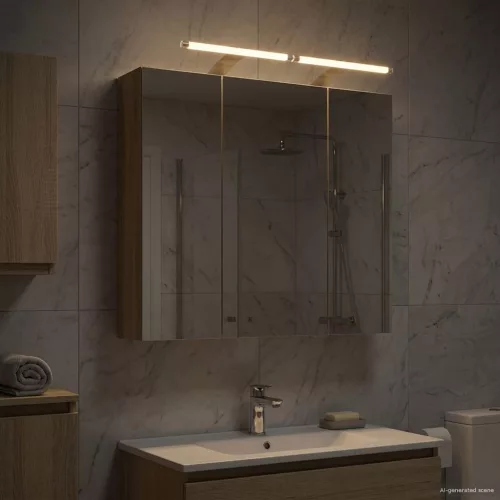  Fürdőszobai tükörszekrény Sonoma tölgy 70 x 14,5 x 70 cm