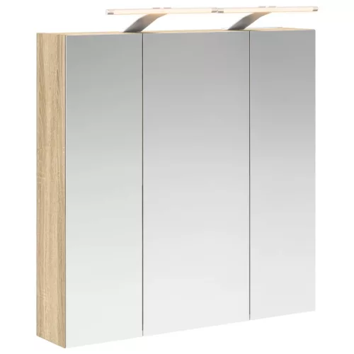  Fürdőszobai tükörszekrény Sonoma tölgy 70 x 14,5 x 70 cm