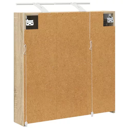  Fürdőszobai tükörszekrény Sonoma tölgy 70 x 14,5 x 70 cm