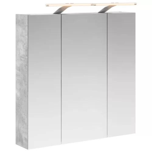  Fürdőszobai tükörszekrény Beton Szürke 70 x 14,5 x 70 cm