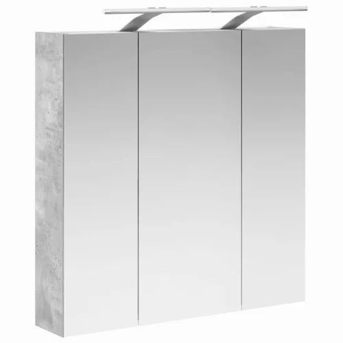  Fürdőszobai tükörszekrény Beton Szürke 70 x 14,5 x 70 cm