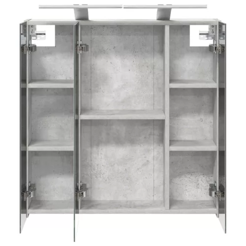  Fürdőszobai tükörszekrény Beton Szürke 70 x 14,5 x 70 cm