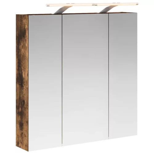  Fürdőszobai tükörszekrény Füstölt tölgy 70 x 14,5 x 70 cm