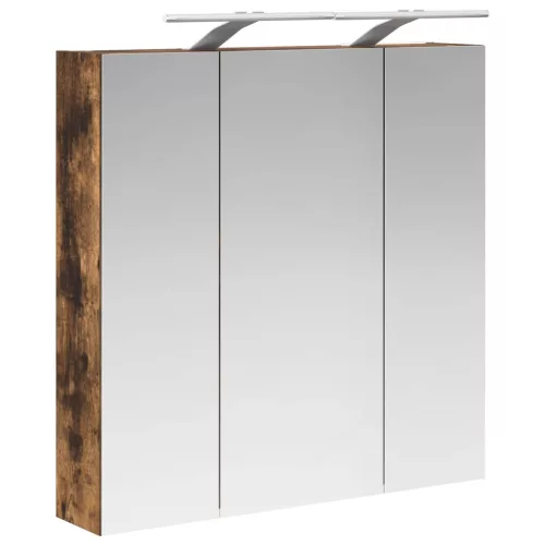  Fürdőszobai tükörszekrény Füstölt tölgy 70 x 14,5 x 70 cm