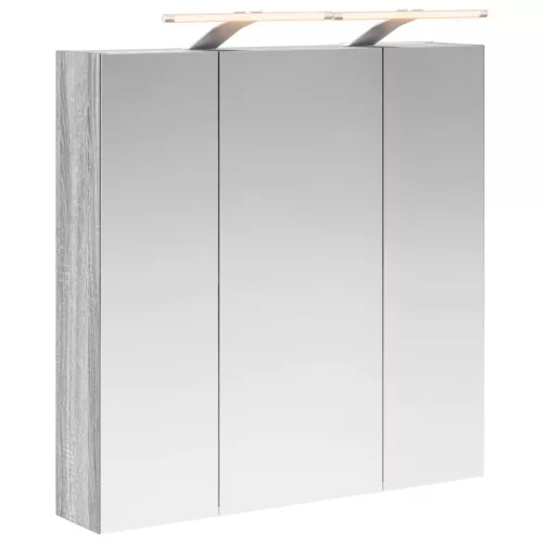  Fürdőszobai tükörszekrény Szürke Sonoma 70 x 14,5 x 70 cm