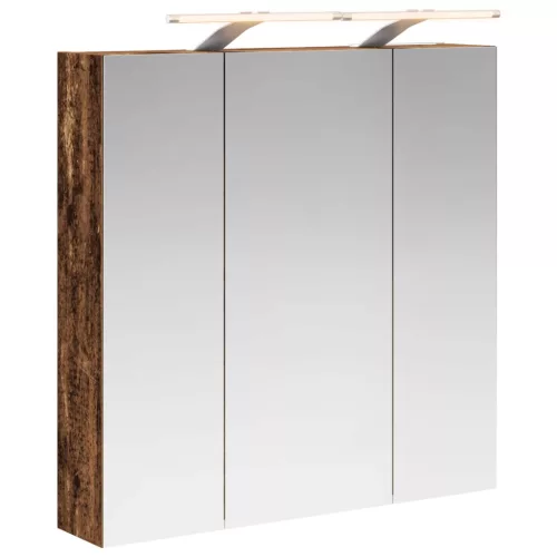  Fürdőszobai tükörszekrény Öreg fa 70 x 14,5 x 70 cm Faanyag