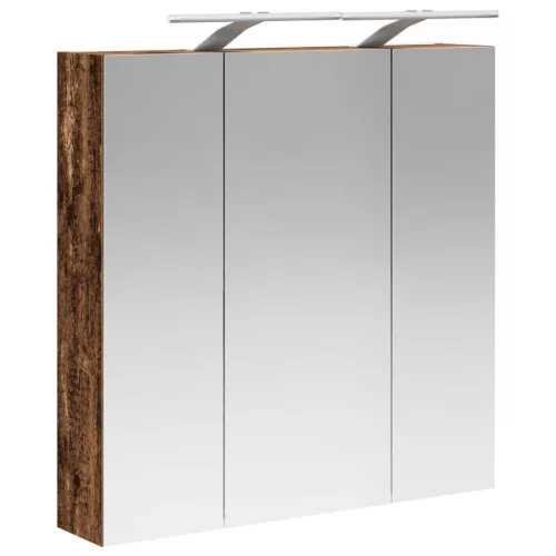  Fürdőszobai tükörszekrény Öreg fa 70 x 14,5 x 70 cm Faanyag