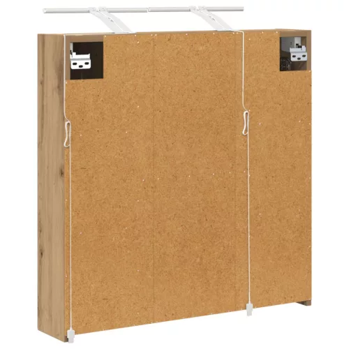  Fürdőszobai tükörszekrény Művészi tölgy 70 x 14,5 x 70 cm