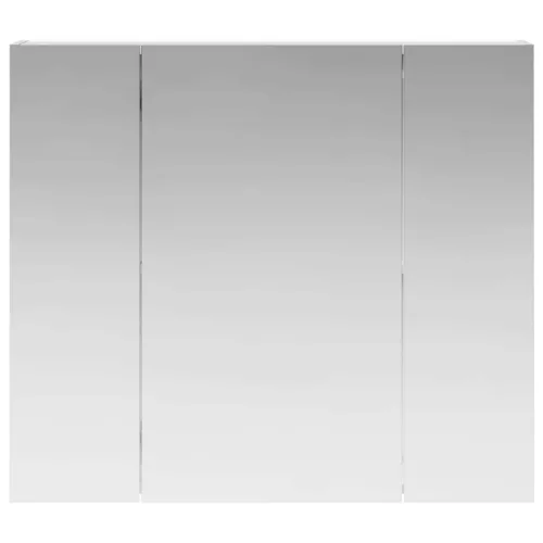  Fürdőszobai tükörszekrény Fehér 80 x 14.5 x 70 cm Faanyag