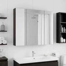    Fürdőszobai tükörszekrény Fekete tölgy 80 x 14.5 x 70 cm