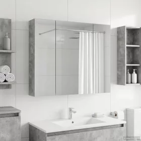    Fürdőszobai tükörszekrény Beton Szürke 80 x 14.5 x 70 cm