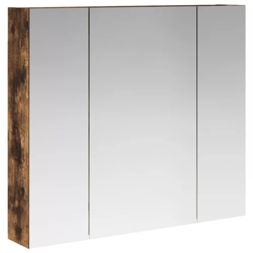  Fürdőszobai tükörszekrény Füstölt tölgy 80 x 14.5 x 70 cm