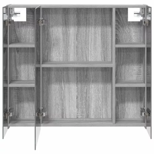  Fürdőszobai tükörszekrény Szürke Sonoma 80 x 14.5 x 70 cm