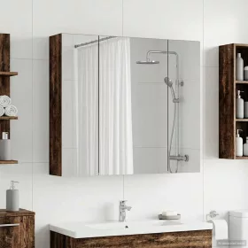    Fürdőszobai tükörszekrény Öreg fa 80 x 14.5 x 70 cm Faanyag