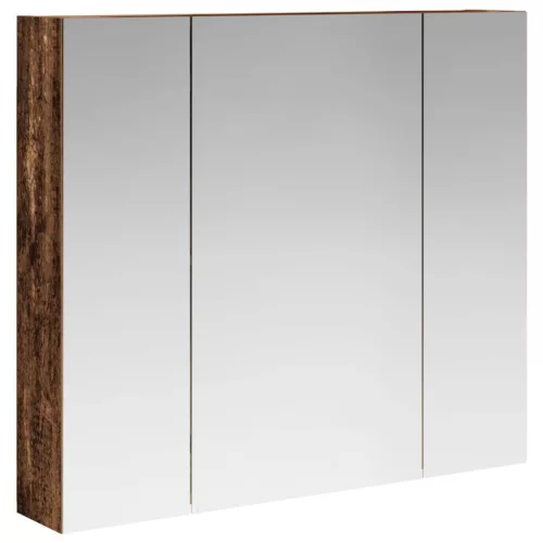  Fürdőszobai tükörszekrény Öreg fa 80 x 14.5 x 70 cm Faanyag