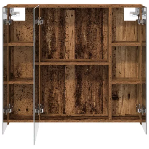  Fürdőszobai tükörszekrény Öreg fa 80 x 14.5 x 70 cm Faanyag