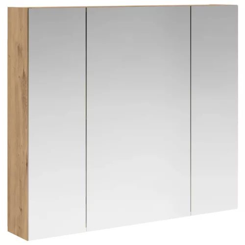  Fürdőszobai tükörszekrény Művészi tölgy 80 x 14.5 x 70 cm