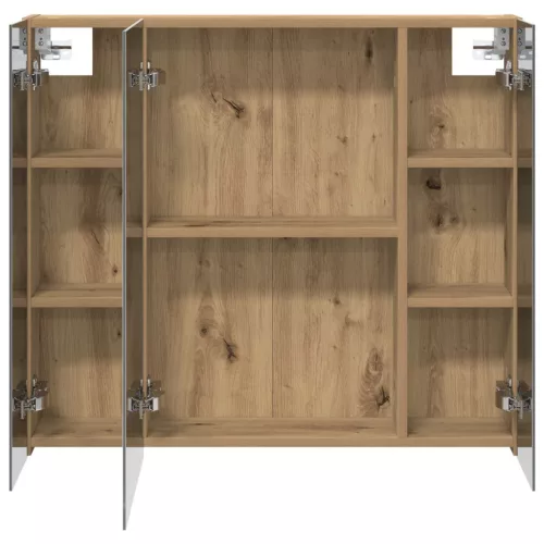  Fürdőszobai tükörszekrény Művészi tölgy 80 x 14.5 x 70 cm