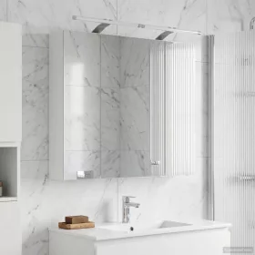    Fürdőszobai tükörszekrény Fehér 80 x 14.5 x 70 cm Faanyag