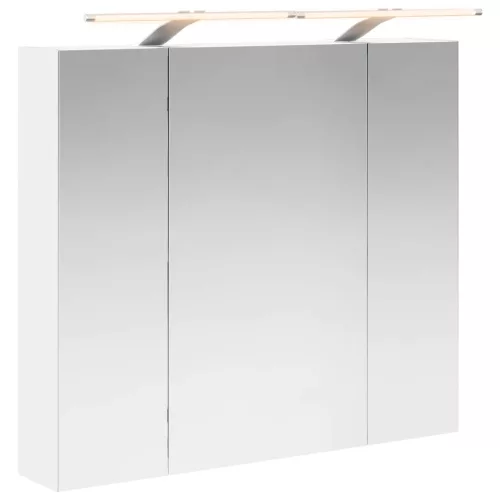  Fürdőszobai tükörszekrény Fehér 80 x 14.5 x 70 cm Faanyag