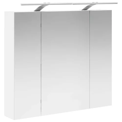  Fürdőszobai tükörszekrény Fehér 80 x 14.5 x 70 cm Faanyag