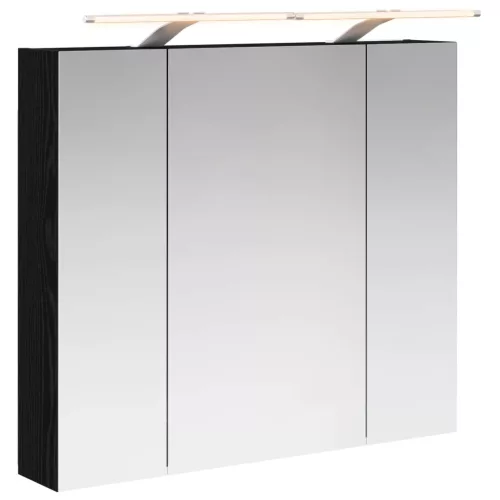 Fürdőszobai tükörszekrény Fekete tölgy 80 x 14.5 x 70 cm