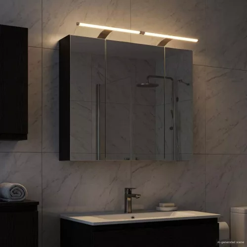  Fürdőszobai tükörszekrény Fekete tölgy 80 x 14.5 x 70 cm