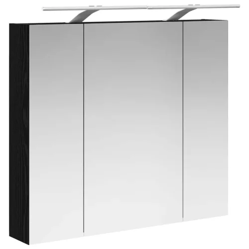  Fürdőszobai tükörszekrény Fekete tölgy 80 x 14.5 x 70 cm