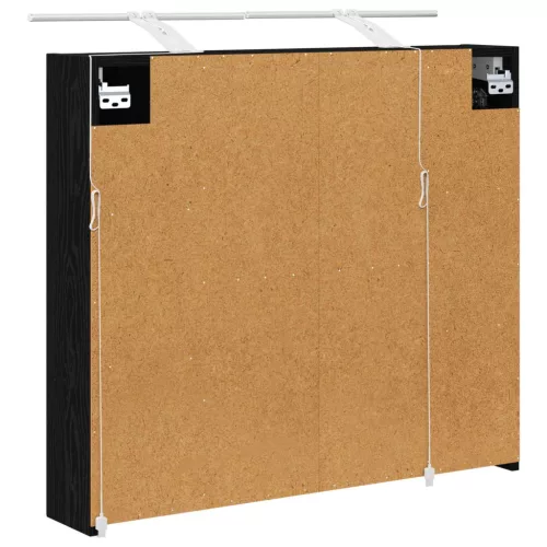  Fürdőszobai tükörszekrény Fekete tölgy 80 x 14.5 x 70 cm