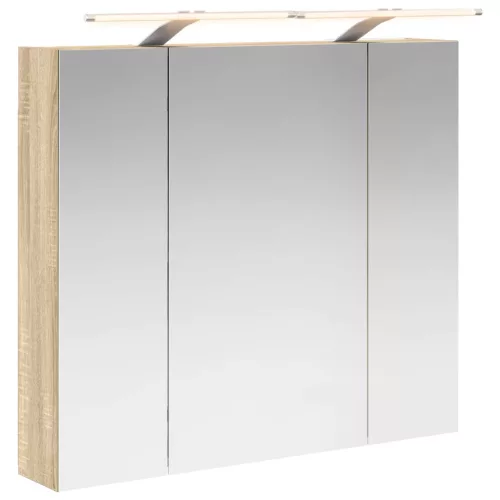  Fürdőszobai tükörszekrény Sonoma tölgy 80 x 14.5 x 70 cm