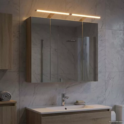  Fürdőszobai tükörszekrény Sonoma tölgy 80 x 14.5 x 70 cm