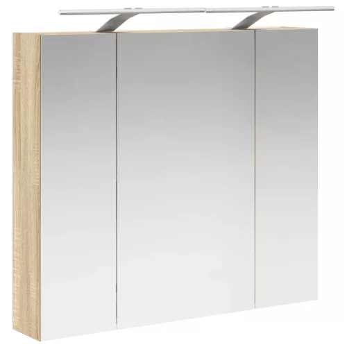  Fürdőszobai tükörszekrény Sonoma tölgy 80 x 14.5 x 70 cm