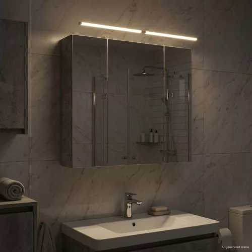  Fürdőszobai tükörszekrény Beton Szürke 80 x 14.5 x 70 cm