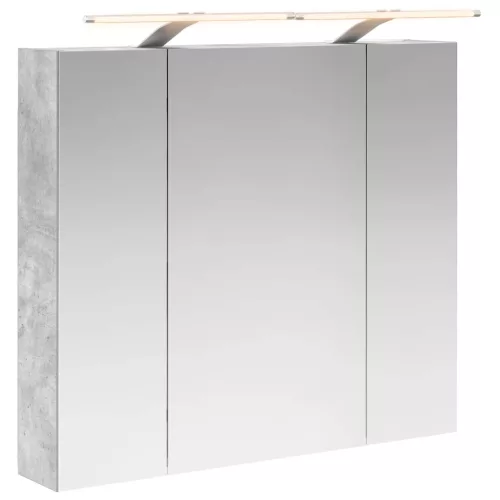  Fürdőszobai tükörszekrény Beton Szürke 80 x 14.5 x 70 cm