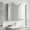  Fürdőszobai tükörszekrény Beton Szürke 80 x 14.5 x 70 cm
