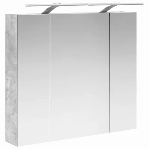  Fürdőszobai tükörszekrény Beton Szürke 80 x 14.5 x 70 cm