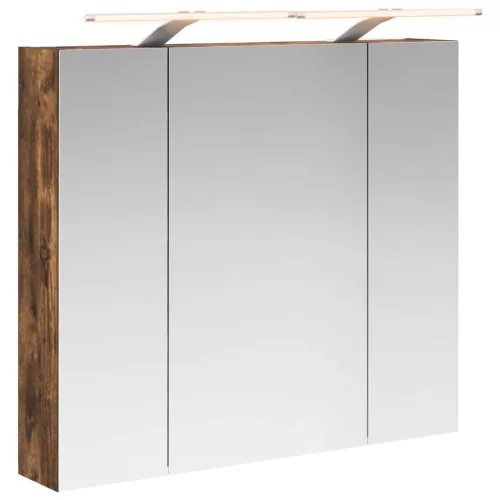  Fürdőszobai tükörszekrény Füstölt tölgy 80 x 14.5 x 70 cm