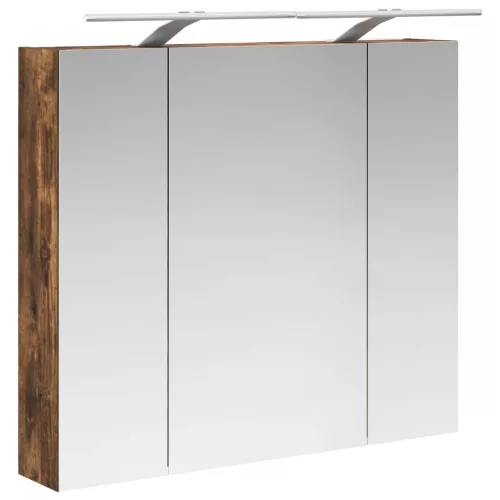  Fürdőszobai tükörszekrény Füstölt tölgy 80 x 14.5 x 70 cm