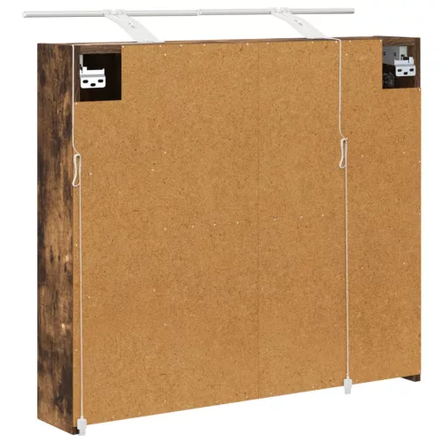  Fürdőszobai tükörszekrény Füstölt tölgy 80 x 14.5 x 70 cm